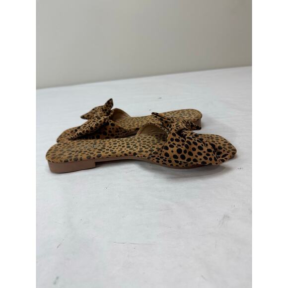 Y2K Cheetah Print Cape Robbin Jul Sandals Slides Cape Robbin Animal Print Size 8 - Picture 4 of 11